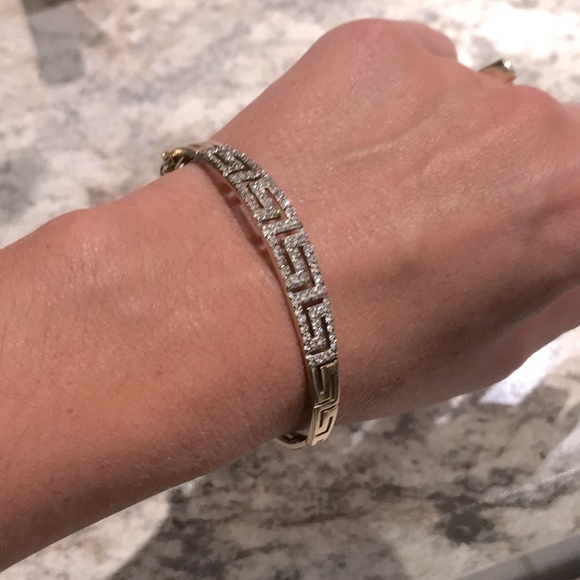 Versace Jewelry - Medusa 10k gold and zirconium bracelet